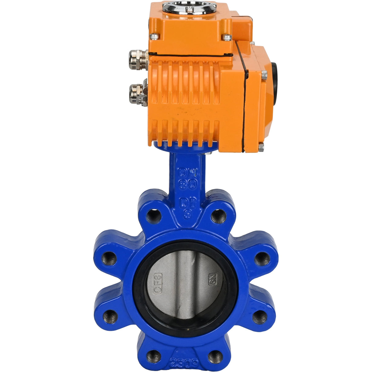 Water Butterfly Valve Elephant WBV1631N-2W-Fb-H, body material - cast iron QT450, disk material - Stainless steel AISI 304, seal - NBR, electric actuator QT-N-EM-B1-220VAC-U1 220V