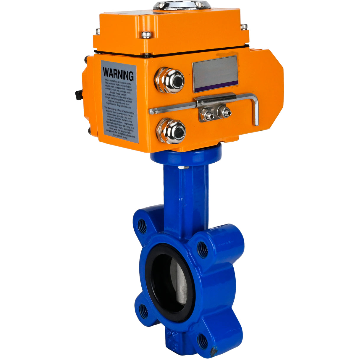 Water Butterfly Valve Elephant WBV1631N-2W-Fb-H, body material - cast iron QT450, disk material - Stainless steel AISI 304, seal - NBR, electric actuator QT-N-EM-O1-220VAC-U1 220V
