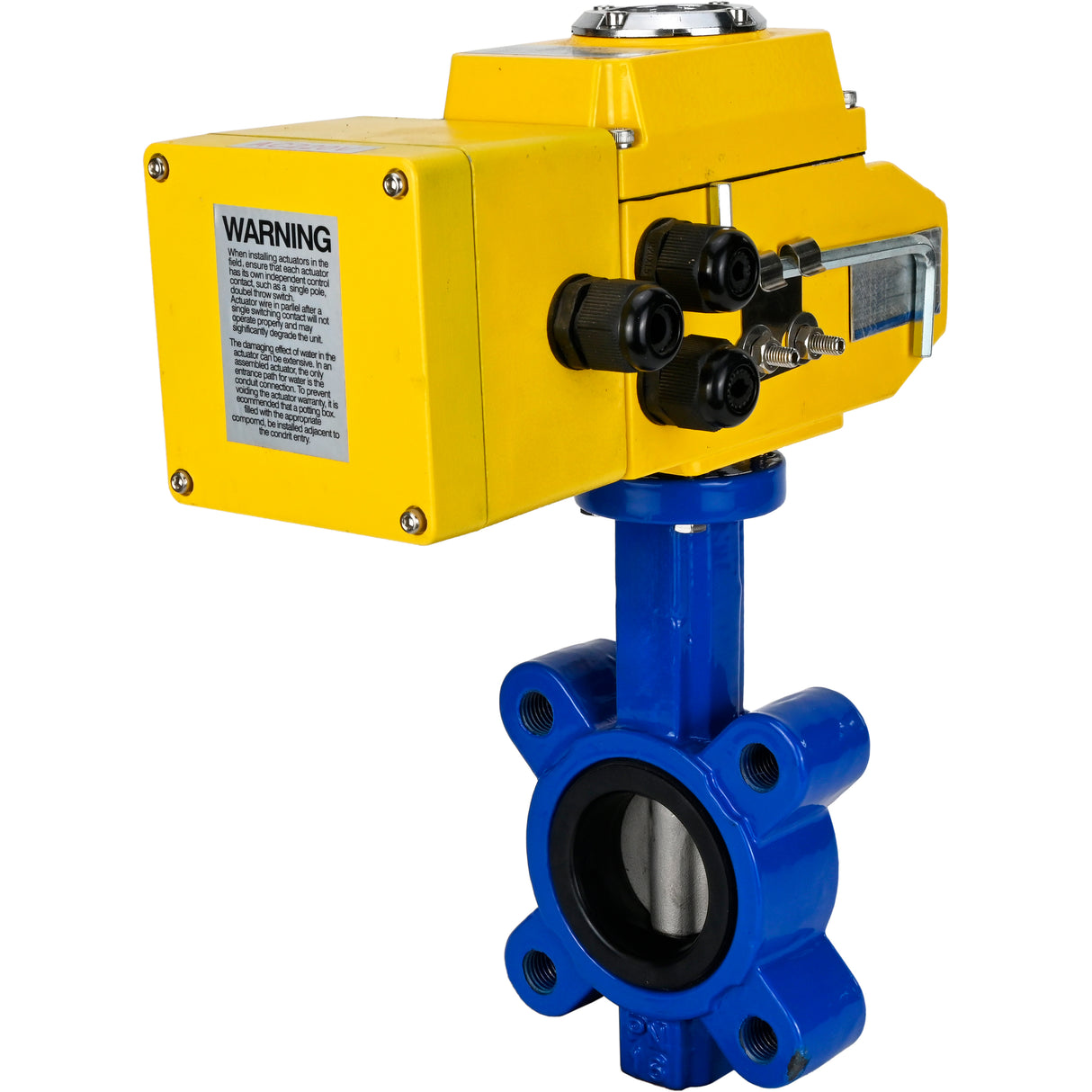 Water Butterfly Valve Elephant WBV1631N-2W-Fb-H, body material - cast iron QT450, disk material - Stainless steel AISI 304, seal - NBR, electric actuator QT-N-EM-A1-220VAC-U1 220V