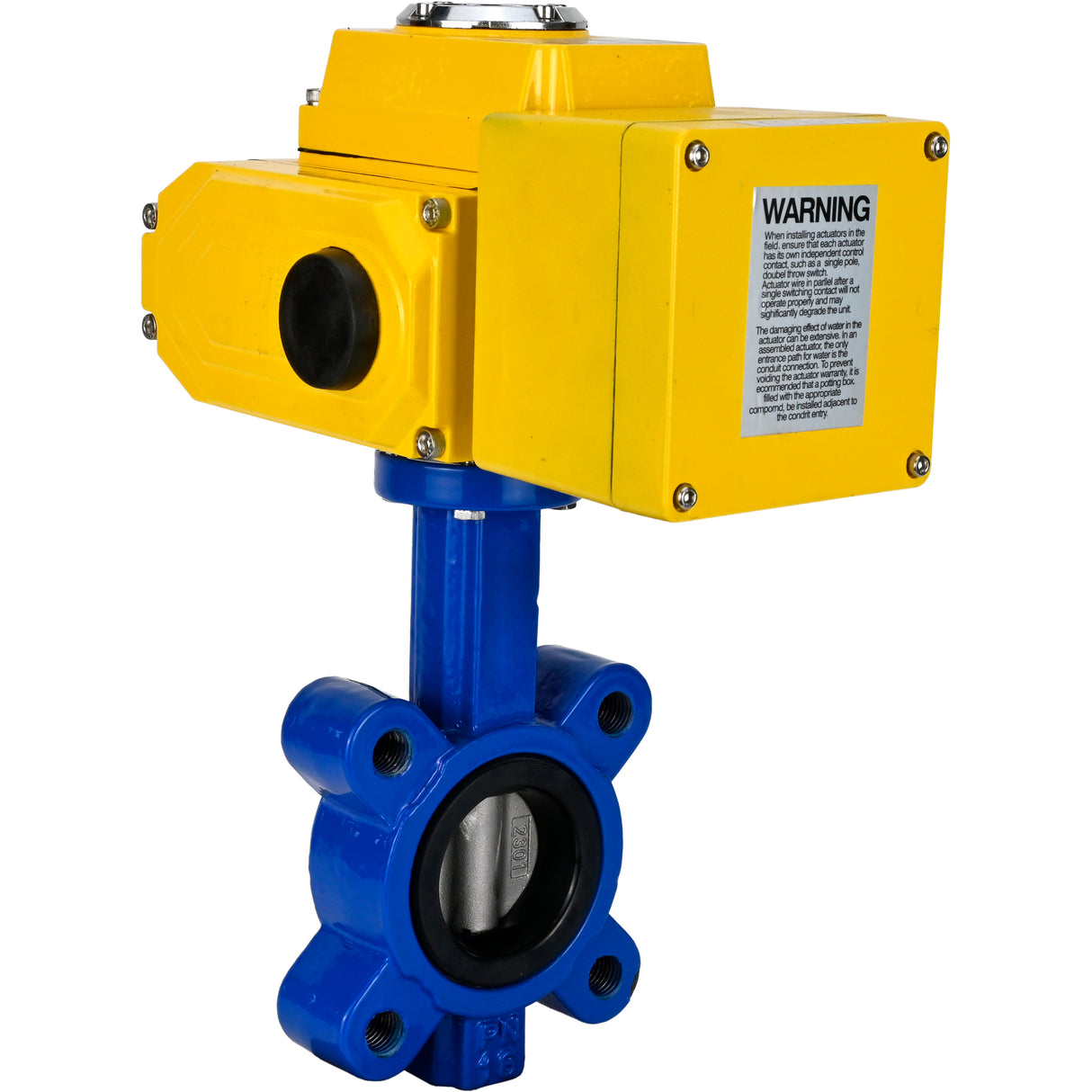 Water Butterfly Valve Elephant WBV1631N-2W-Fb-H, body material - cast iron QT450, disk material - Stainless steel AISI 304, seal - NBR, electric actuator QT-N-EM-A1-220VAC-U1 220V