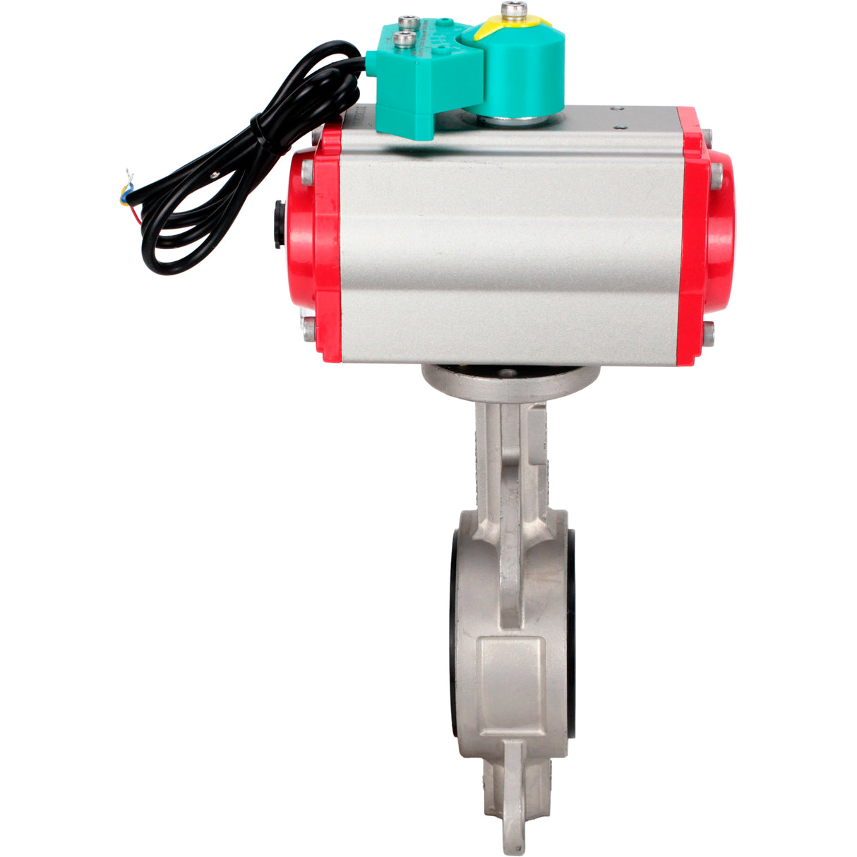Disc rotary valves Elephant WBV3131N-2W-Fb-H DN50-250 16 bar body - 304 stainless steel, disc - 304 stainless steel, seal - NBR, with pneumatic actuator PA-DA-XXX, pneumatic distributor 4M310-08 220V and ALS200D magnetic switch