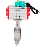 Disc rotary valves Elephant WBV3131E-2W-Fb-H DN50-250 16 bar body - 304 stainless steel, disc - 304 stainless steel, seal - EPDM, with pneumatic drive PA-DA-XXX and ALS200D magnetic switch