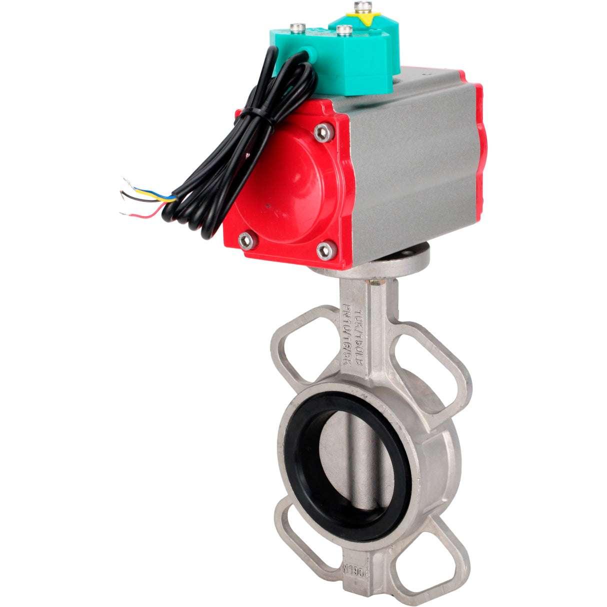 Disc rotary valves Elephant WBV3131E-2W-Fb-H DN50-250 16 bar body - 304 stainless steel, disc - 304 stainless steel, seal - EPDM, with pneumatic drive PA-DA-XXX and ALS200D magnetic switch