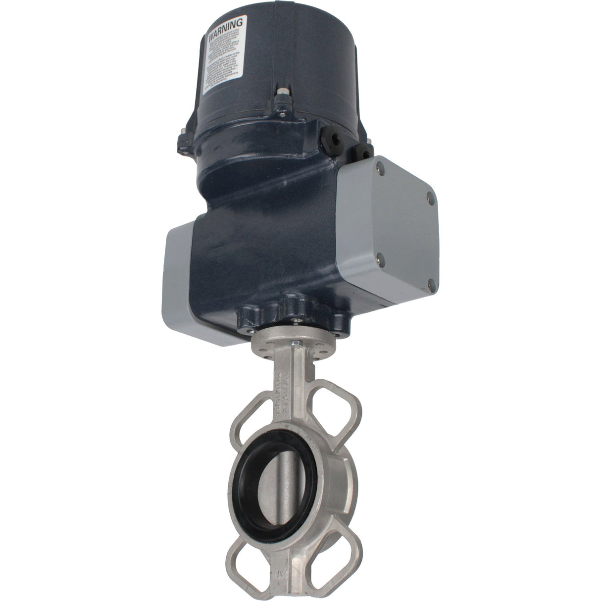 Butterfly valves Elephant WBV3131E-2W-Fb-H interflanged, body - stainless steel 304, disc - stainless steel 304, seal - EPDM, with electric quarter turn actuator Elephant QTSA-N-EM-O0-220VAC