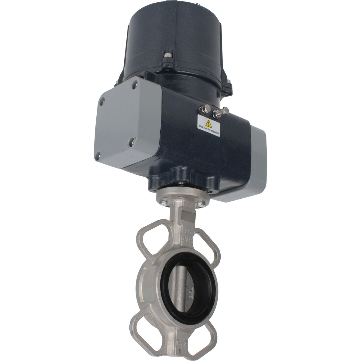 Butterfly valves Elephant WBV3131E-2W-Fb-H interflanged, body - stainless steel 304, disc - stainless steel 304, seal - EPDM, with electric quarter turn actuator Elephant QTSA-N-EM-O0-220VAC