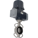 Butterfly valves Elephant WBV3131E-2W-Fb-H interflanged, body - stainless steel 304, disc - stainless steel 304, seal - EPDM, with electric quarter turn actuator Elephant QTSA-N-EM-O0-220VAC