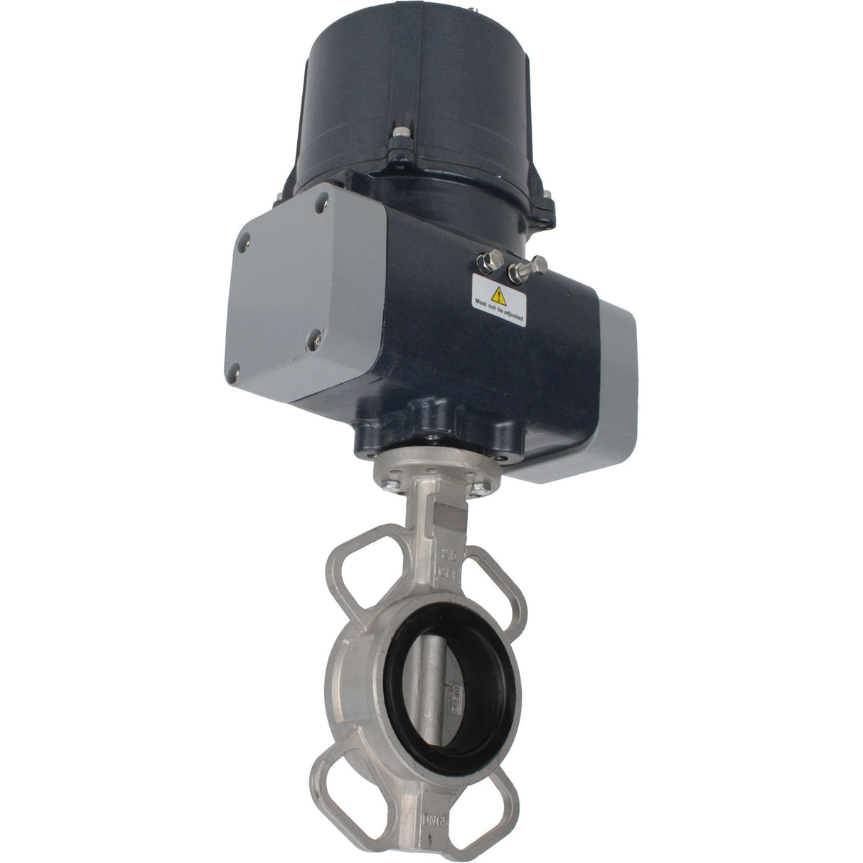 Butterfly valves Elephant WBV3131E-2W-Fb-H interflanged, body - stainless steel 304, disc - stainless steel 304, seal - EPDM, with electric quarter turn actuator Elephant QTSA-N-EM-O0-220VAC