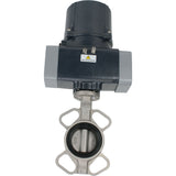 Butterfly valves Elephant WBV3131E-2W-Fb-H interflanged, body - stainless steel 304, disc - stainless steel 304, seal - EPDM, with electric quarter turn actuator Elephant QTSA-N-EM-O0-220VAC