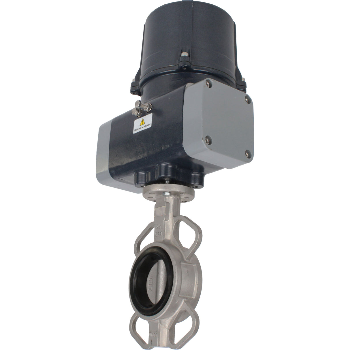 Butterfly valves Elephant WBV3131E-2W-Fb-H interflanged, body - stainless steel 304, disc - stainless steel 304, seal - EPDM, with electric quarter turn actuator Elephant QTSA-N-EM-O0-220VAC