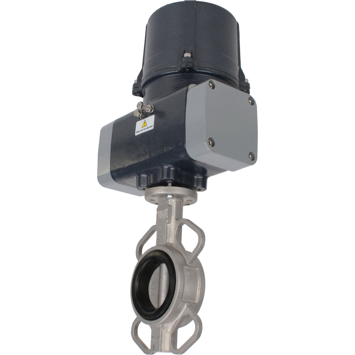 Butterfly valves Elephant WBV3131E-2W-Fb-H interflanged, body - stainless steel 304, disc - stainless steel 304, seal - EPDM, with electric quarter turn actuator Elephant QTSA-N-EM-O0-220VAC