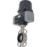 Butterfly valves Elephant WBV3131E-2W-Fb-H interflanged, body - stainless steel 304, disc - stainless steel 304, seal - EPDM, with electric quarter turn actuator Elephant QTSA-N-EM-O0-220VAC