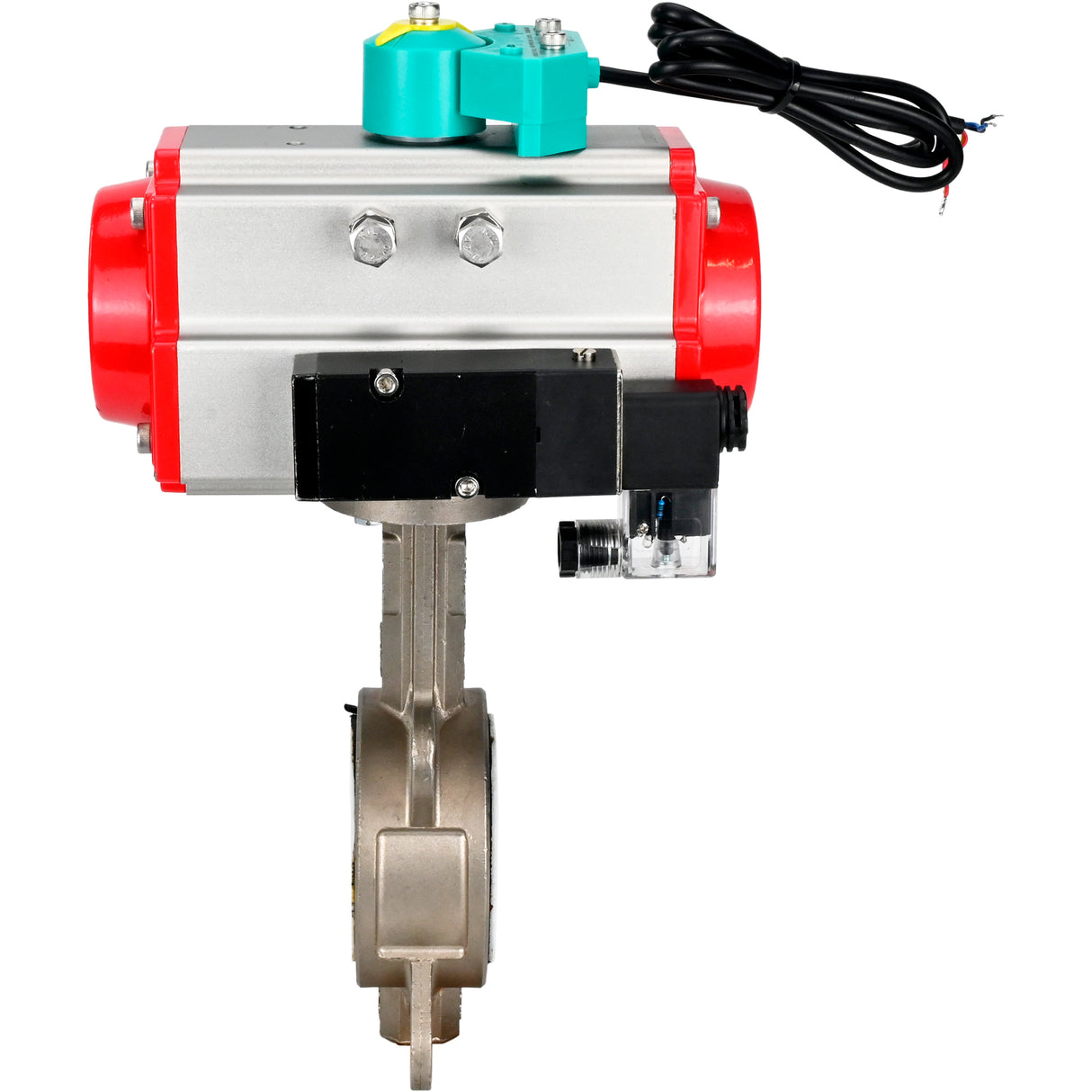 Disc rotary valves Elephant WBV3131P-2W-Fb-H DN50-250 16 bar body - 304 stainless steel, disc - 304 stainless steel, seal - PTFE, with pneumatic actuator PA-DA-XXX, pneumatic distributor 4M310-08 220V and ALS200D magnetic switch