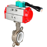 Disc rotary valves Elephant WBV3131P-2W-Fb-H DN50-250 16 bar body - 304 stainless steel, disc - 304 stainless steel, seal - PTFE, with pneumatic drive PA-DA-XXX and ALS200D magnetic switch