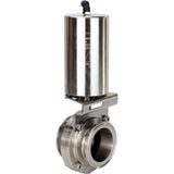 Water Butterfly valves Elephant WBV3131S-2W-C-H, body material - stainless steel AISI 304, seal - Silicon, with pneumatic actuator PA-SA-85