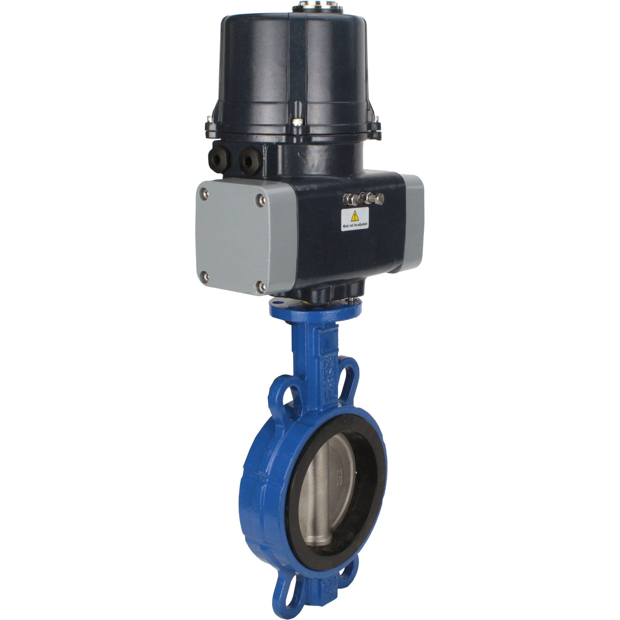Butterfly valves Elephant WBV3432E-2W-Fb-H interflanged, body - WCB carbon steel, disc - stainless steel 316L, seal - EPDM, with electric quarter turn actuator Elephant QTSA-N-EM-O0-220VAC