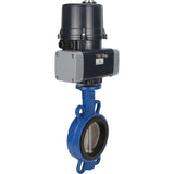 Butterfly valves Elephant WBV3432E-2W-Fb-H interflanged, body - WCB carbon steel, disc - stainless steel 316L, seal - EPDM, with electric quarter turn actuator Elephant QTSA-N-EM-O0-220VAC