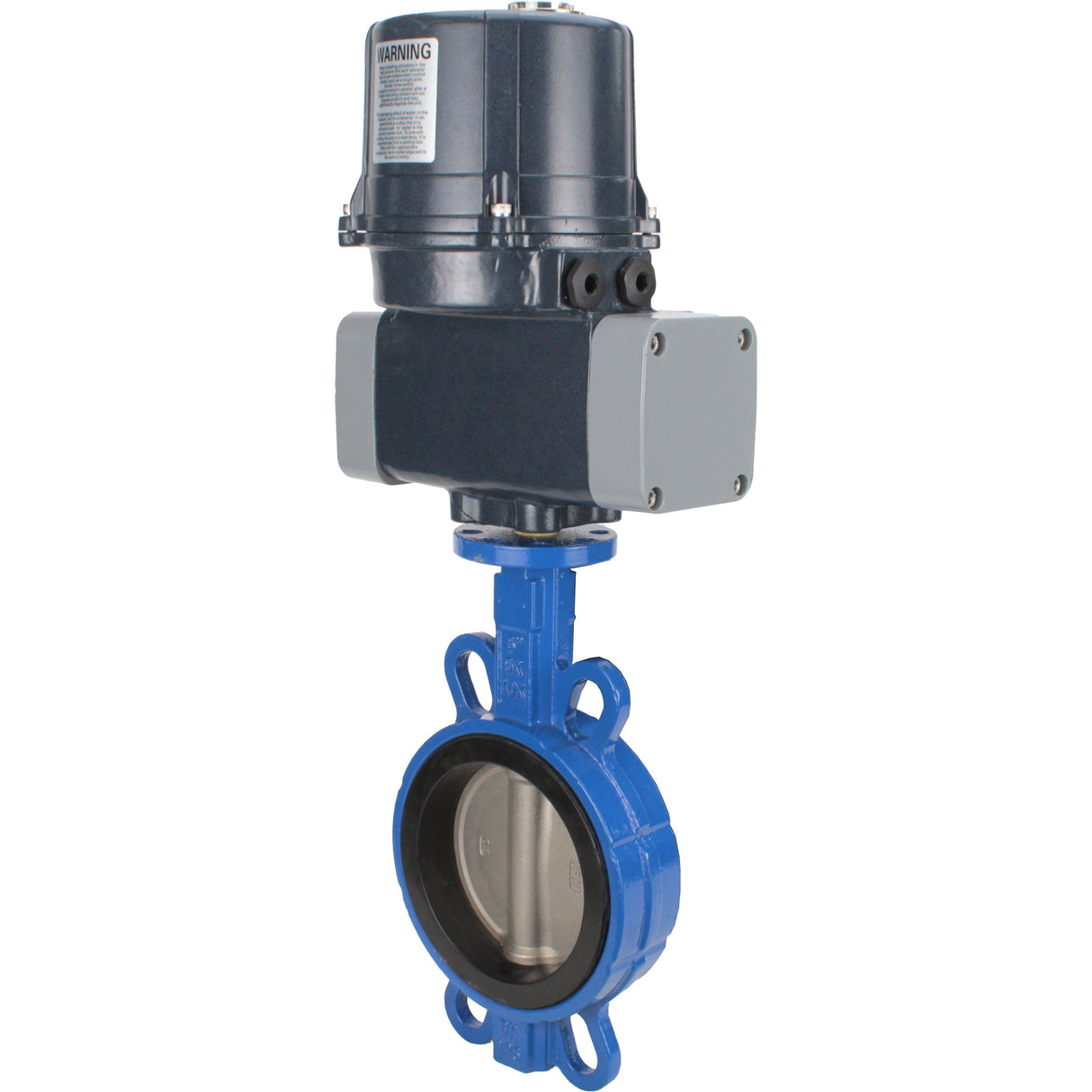 Butterfly valves Elephant WBV3432E-2W-Fb-H interflanged, body - WCB carbon steel, disc - stainless steel 316L, seal - EPDM, with electric quarter turn actuator Elephant QTSA-N-EM-O0-220VAC