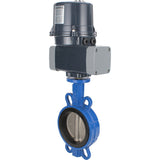 Butterfly valves Elephant WBV3432E-2W-Fb-H interflanged, body - WCB carbon steel, disc - stainless steel 316L, seal - EPDM, with electric quarter turn actuator Elephant QTSA-N-EM-O0-220VAC