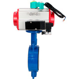 Water Butterfly Valve Elephant WBV3432P-2W-Fb-H DN40-300 16 bar body - WCB carbon steel, disc - 316L stainless steel, seal - PTFE, with pneumatic actuator PA-DA-XXX, pneumatic distributor 4M310-08 NAMUR 24V and ALS200D magnetic switch