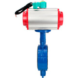 Water Butterfly Valve Elephant WBV3432P-2W-Fb-H DN40-300 16 bar body - WCB carbon steel, disc - 316L stainless steel, seal - PTFE, with pneumatic actuator PA-DA-XXX, pneumatic distributor 4M310-08 NAMUR 24V and ALS200D magnetic switch