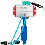 Water Butterfly Valve Elephant WBV3432P-2W-Fb-H DN40-300 16 bar body - WCB carbon steel, disc - 316L stainless steel, seal - PTFE, with pneumatic actuator PA-DA-XXX, pneumatic distributor 4V320-10 220V and ALS200D magnetic switch