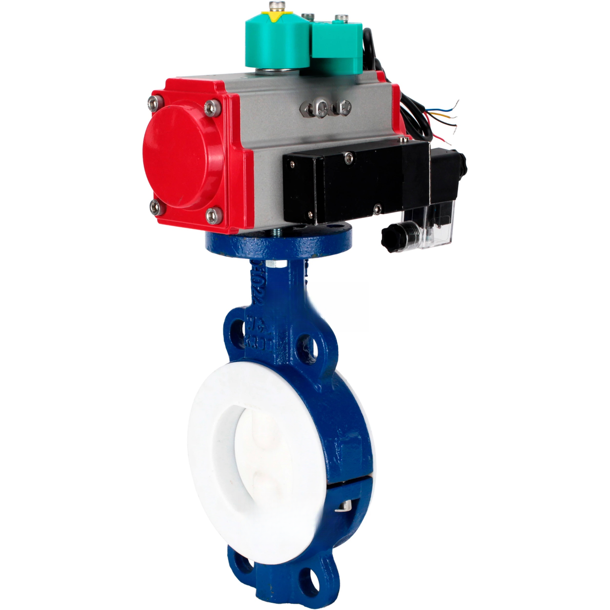 Disc rotary valves Elephant WBV3434Pf-2W-Fb-H DN50-300 16 bar body - WCB carbon steel, disc - WCB carbon steel, PTFE lined, seal - PTFE, with PA-DA-XXX, 4M310-08 220V и ALS200D