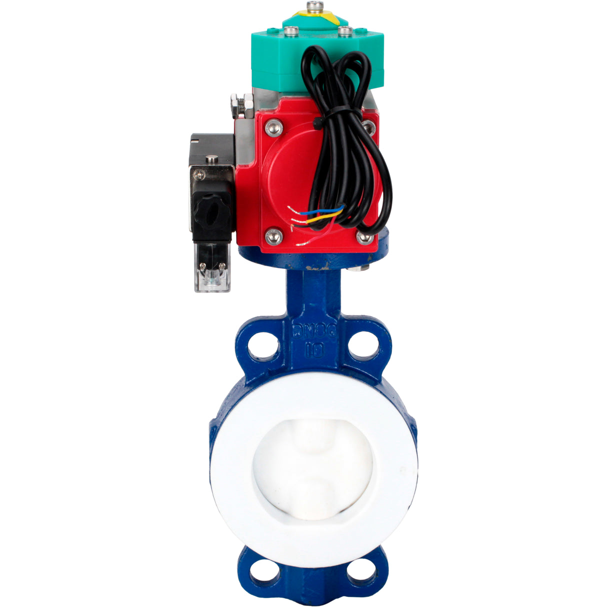 Disc rotary valves Elephant WBV3434Pf-2W-Fb-H DN50-300 16 bar body - WCB carbon steel, disc - WCB carbon steel, PTFE lined, seal - PTFE, with PA-DA-XXX, 4M310-08 24V и ALS200D