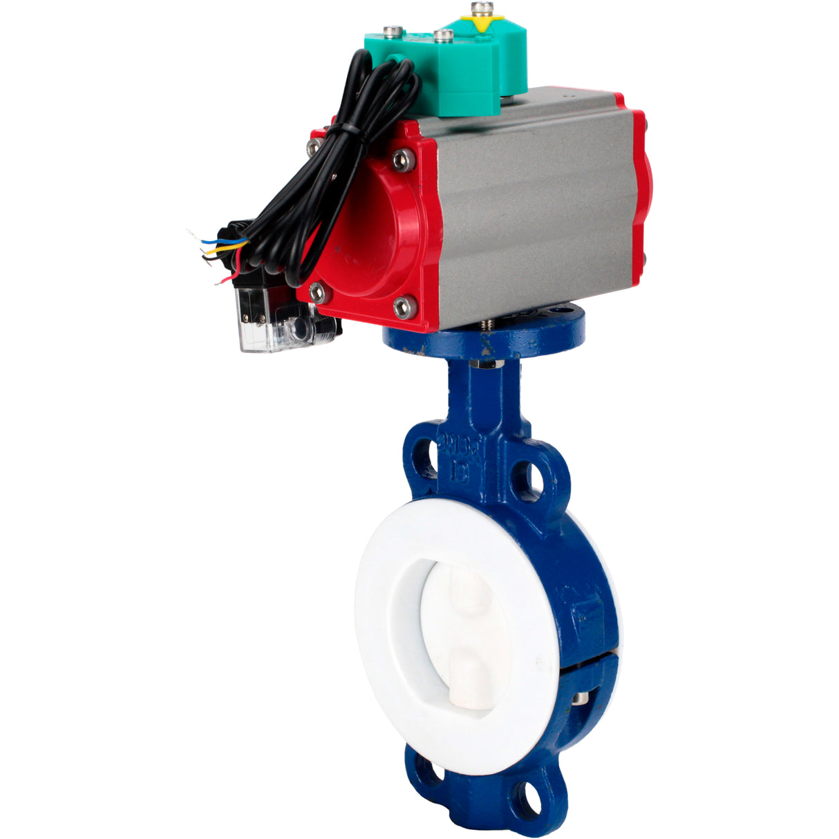 Disc rotary valves Elephant WBV3434Pf-2W-Fb-H DN50-300 16 bar body - WCB carbon steel, disc - WCB carbon steel, PTFE lined, seal - PTFE, with PA-DA-XXX, 4M310-08 24V и ALS200D