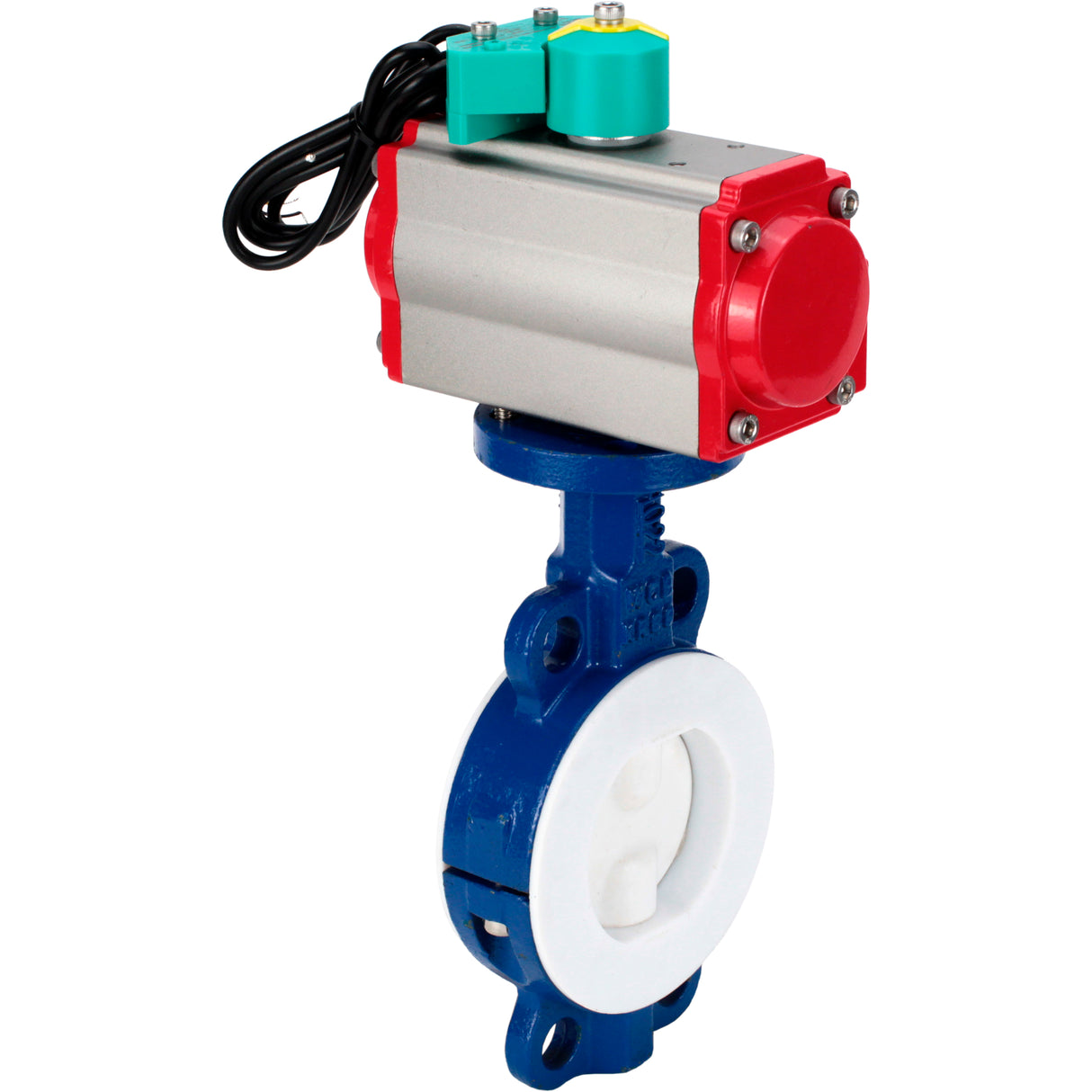 Disc rotary valves Elephant WBV3434Pf-2W-Fb-H DN50-300 16 bar body - WCB carbon steel, disc - WCB carbon steel, PTFE lined, seal - PTFE, with PA-DA-XXX, 4M310-08 24V и ALS200D