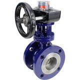 Water Butterfly Valve Elephant WBV3EX-3431M-1W-F-ISO, body material - Carbon steel, disk material - Stainless steel AISI 304, seal - Metal, gearbox HGB RQN