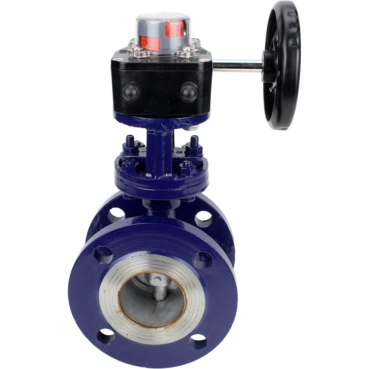 Water Butterfly Valve Elephant WBV3EX-3431M-1W-F-ISO, body material - Carbon steel, disk material - Stainless steel AISI 304, seal - Metal, gearbox HGB RQN