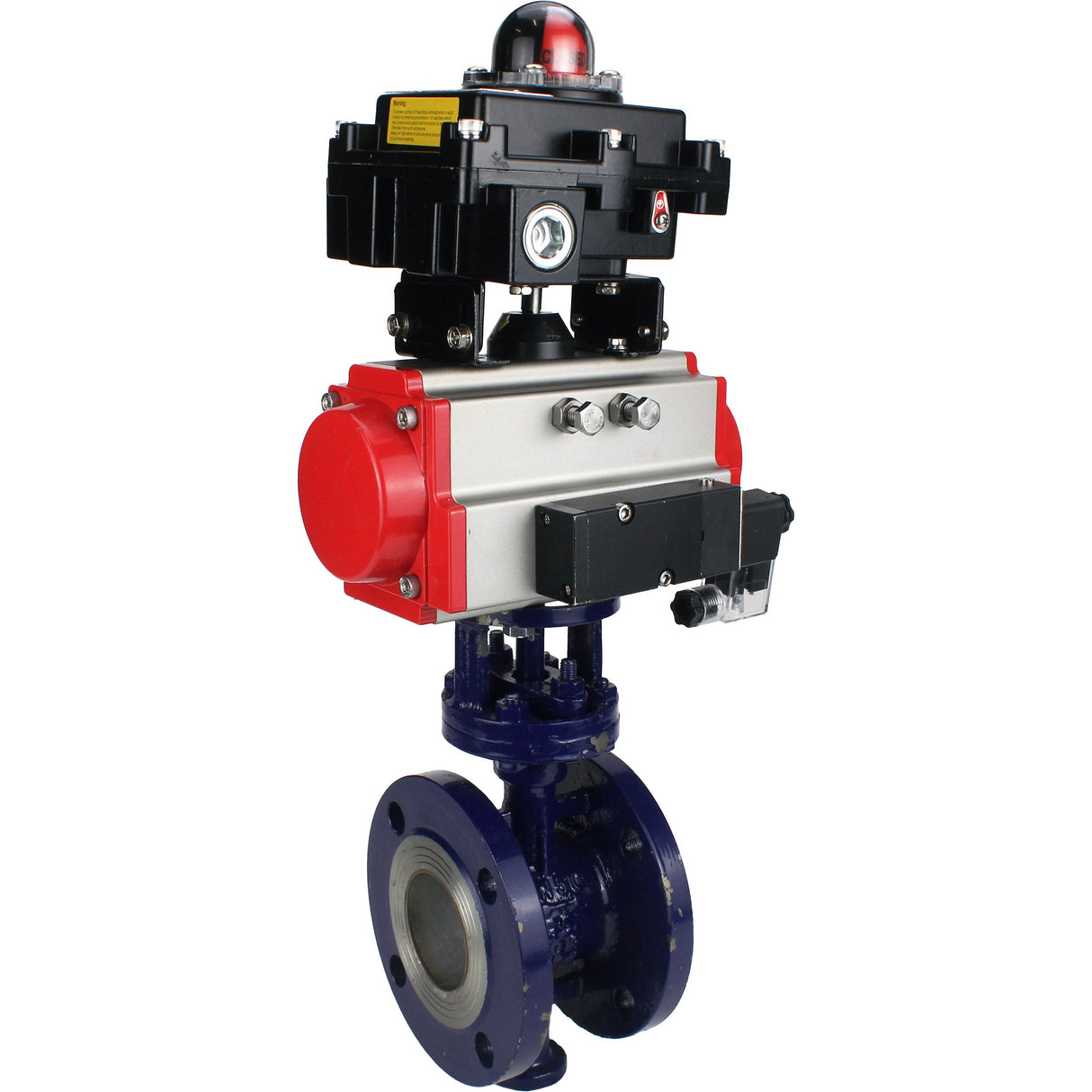 Water Butterfly Valve Elephant WBV3EX-3432M-1W-F-ISO, body material - Carbon steel, disk material - Stainless steel AISI 316, seal - Metal, pneumatic actuator PA-SA with return springs, 4M310-08 24V, LSU APL-410N EX