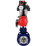 Water Butterfly Valve Elephant WBV3EX-3432M-1W-F-ISO, body material - Carbon steel, disk material - Stainless steel AISI 316, seal - Metal, pneumatic actuator PA-SA with return springs, 4M310-08 220V, LSU APL-410N EX ATU AFC2000
