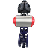 Water Butterfly Valve Elephant WBV3EX-3432M-1W-F-ISO, body material - Carbon steel, disk material - Stainless steel AISI 316, seal - Metal, pneumatic actuator PA-SA with return springs, 4M310-08 24V, LSU APL-510N EX