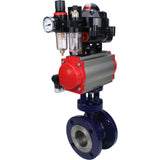 Water Butterfly Valve Elephant WBV3EX-3432M-1W-F-ISO, body material - Carbon steel, disk material - Stainless steel AISI 316, seal - Metal, pneumatic actuator PA-SA with return springs, 4M310-08 24V, LSU APL-510N EX, ATU AFC2000