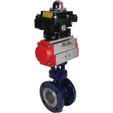 Water Butterfly Valve Elephant WBV3EX-3431M-1W-F-ISO, body material - Carbon steel, disk material - Stainless steel AISI 304, seal - Metal, pneumatic actuator PA-SA with return springs, , LSU APL-410N EX