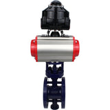 Water Butterfly Valve Elephant WBV3EX-3432M-1W-F-ISO, body material - Carbon steel, disk material - Stainless steel AISI 316, seal - Metal, pneumatic actuator PA-SA with return springs, , LSU APL-510N EX