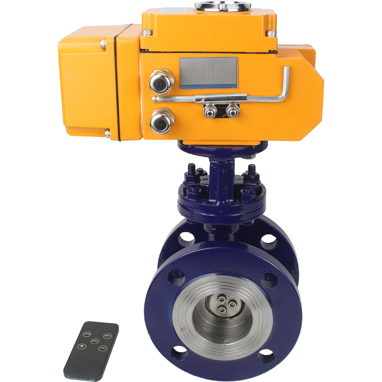 Water Butterfly Valve Elephant WBV3EX-3431M-1W-F-ISO, body material - Carbon steel, disk material - Stainless steel AISI 304, seal - Metal, electric actuator QT-N-хEM-O1 380V