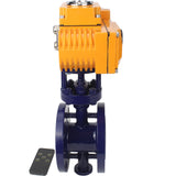 Water Butterfly Valve Elephant WBV3EX-3431M-1W-F-ISO, body material - Carbon steel, disk material - Stainless steel AISI 304, seal - Metal, electric actuator QT-N-хEM-O1 24V