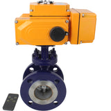 Water Butterfly Valve Elephant WBV3EX-3431M-1W-F-ISO, body material - Carbon steel, disk material - Stainless steel AISI 304, seal - Metal, electric actuator QT-N-хEM-O1 380V