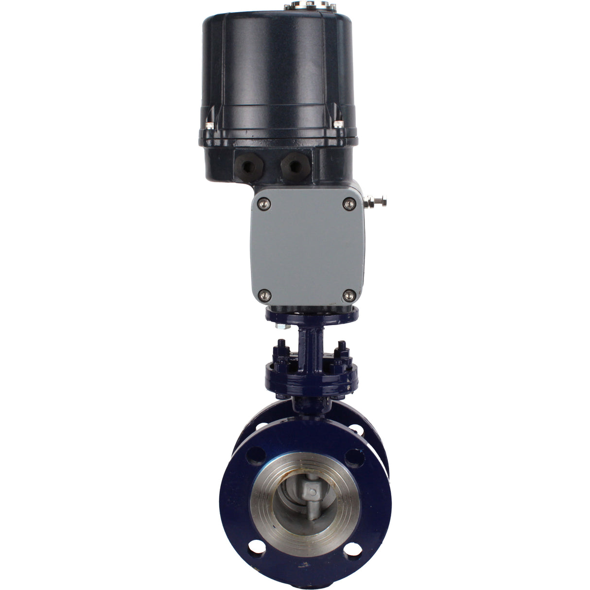 Butterfly valves with triple eccentricity Elephant WBV3EX-3431M-1W-F-ISO flanged, body - carbon steel WCB, disc - stainless steel 304, seal - METAL, with electric quarter turn actuator Elephant QTSA-N-EM-O0-220VAC