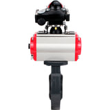 Butterfly valves Elephant WBV4242E-2W-Fb-ISO, body material - UPVC, disc material - UPVC, seal - EPDM, with pneumatic actuator double action PA-DA, pneumatic distributor 4M310-08 24V and LSU APL-210N