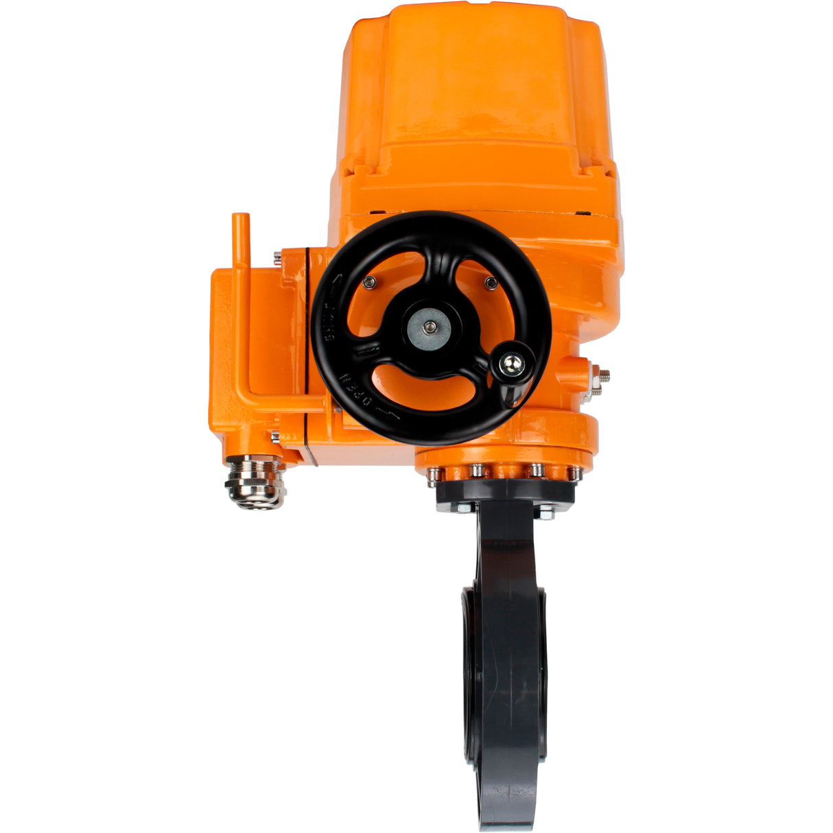 Butterfly valves Elephant WBV4242E-2W-Fb-ISO, body material - UPVC, disc material - UPVC, seal - EPDM, with explosion-proof quarter-turn actuator QT-EX-EM-O2-220VAC-U1