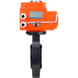 Butterfly valves Elephant WBV4242E-2W-Fb-ISO, body material - UPVC, disc material - UPVC, seal - EPDM, with quarter-turn actuator QT-N-EM-O1-24VDC-U1 24V HARK
