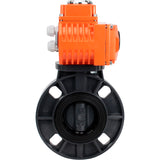 Butterfly valves Elephant WBV4242E-2W-Fb-ISO, body material - UPVC, disc material - UPVC, seal - EPDM, with quarter-turn actuator QT-N-EM-O1-24VDC-U1 24V HARK