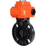 Butterfly valves Elephant WBV4242E-2W-Fb-ISO, body material - UPVC, disc material - UPVC, seal - EPDM, with quarter-turn actuator QT-N-EM-O1-24VDC-U1 24V HARK