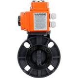 Butterfly valves Elephant WBV4242E-2W-Fb-ISO, body material - UPVC, disc material - UPVC, seal - EPDM, with quarter-turn actuator QT-N-EM-O1-24VDC-U1 24V HARK