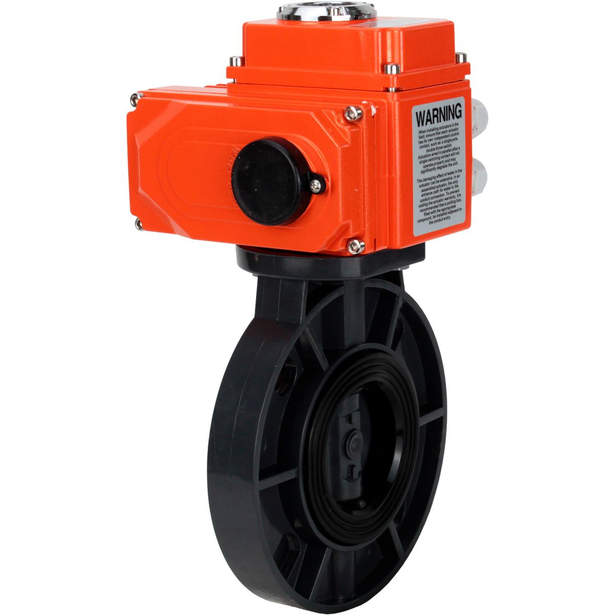 Butterfly valves Elephant WBV4242E-2W-Fb-ISO, body material - UPVC, disc material - UPVC, seal - EPDM, with quarter-turn actuator QT-N-EM-O1-380VAC-U1 380V HARK