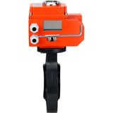 Butterfly valves Elephant WBV4242E-2W-Fb-ISO, body material - UPVC, disc material - UPVC, seal - EPDM, with quarter-turn actuator QT-N-EM-O1-380VAC-U1 380V HARK