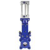 Knife gate valve Elephant WCB-SS304-1W-DA, body material - Carbon Steel WCB, knife material - stainless steel AISI 304, seal - METAL, pneumatic actuator